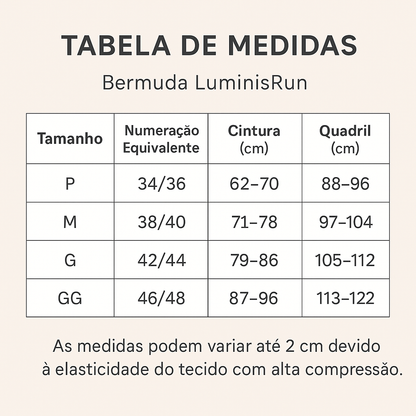 Bermuda Luminis MovePro bolsos laterais alta compressão